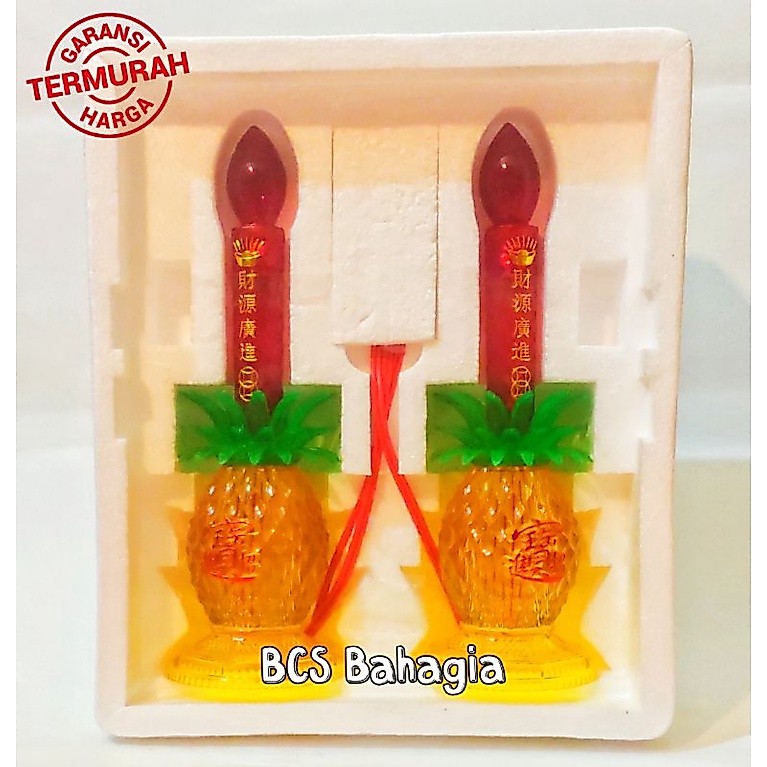 Lampu Altar Sembahyang Motif Nanas / Lampu Bohlam Puja Altar Bagus