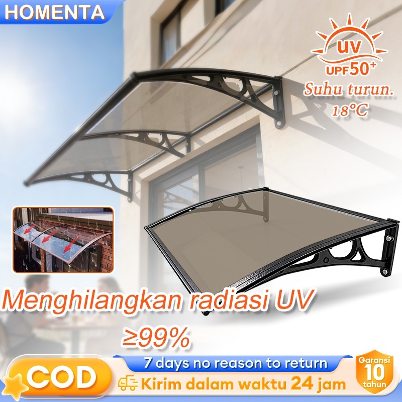 HOMENTA Canopy Kanopi Atap Kanopi Rumah Penutup Teras​ Polycarbonate​ Transparan​ kanopi teras rumah
