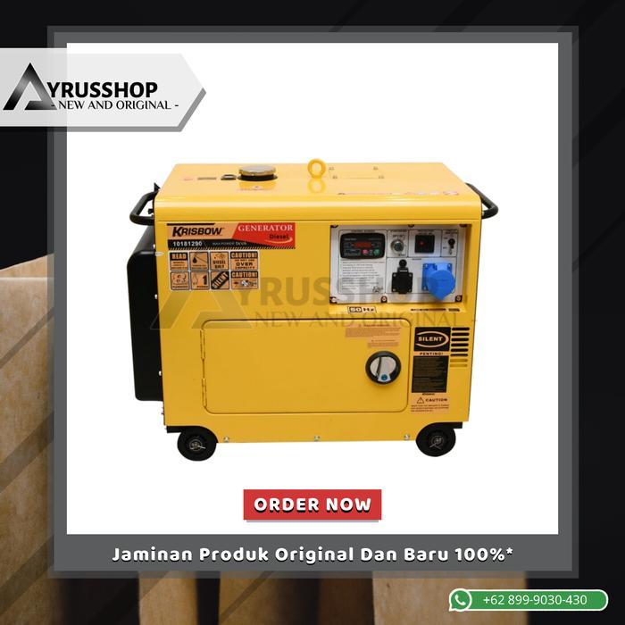 Genset Generator Set Diesel Silent 4000W 1PH Krisbow/Power Supply