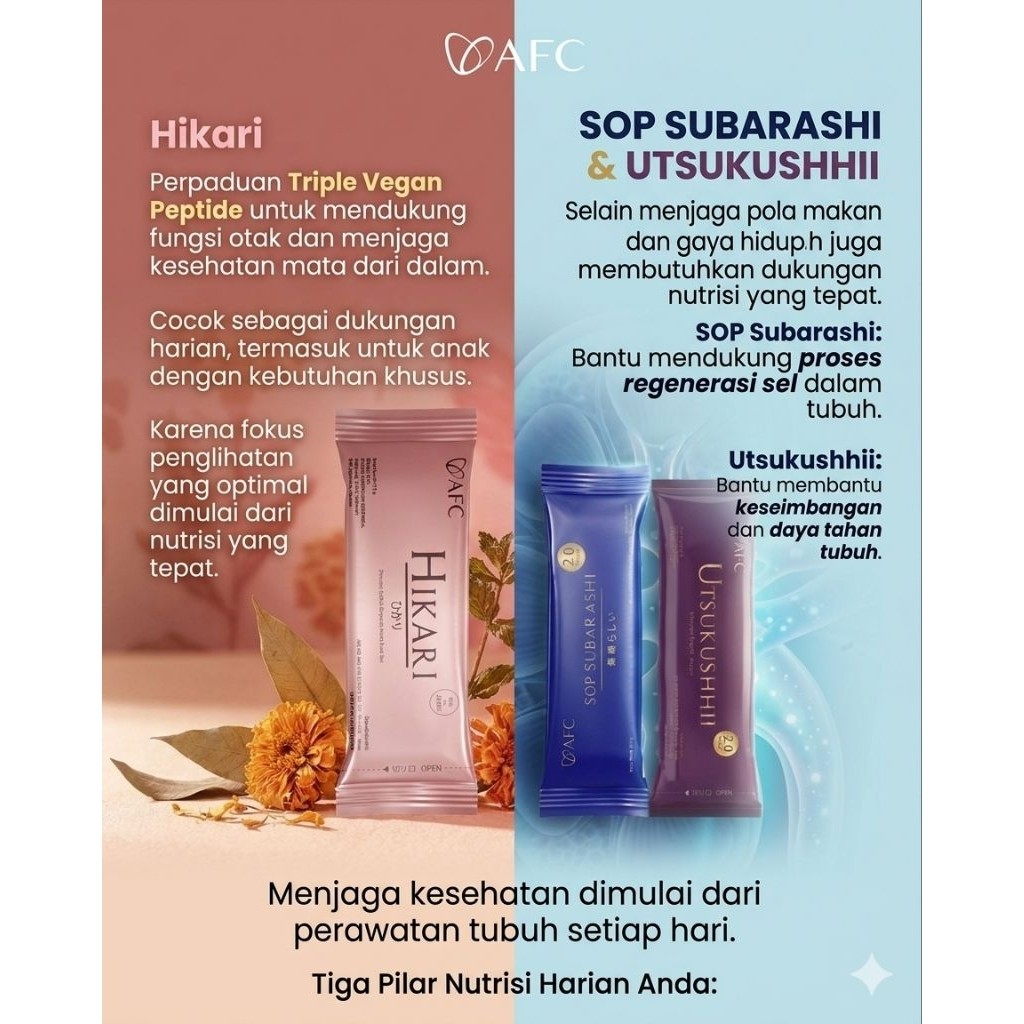 [Sachet] SOP Subarashi - Utsukushhii - Hikari Original AFC