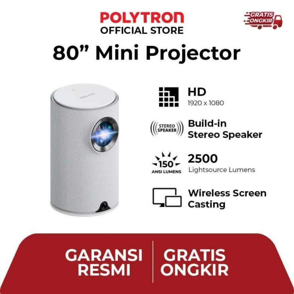 ll POLYTRON PLP 71LHM PLP71 71 LHM PLP71LHM PROJECTOR PROYEKTOR MINI 80 INCH IN 80" FULL HD HIGH QUA