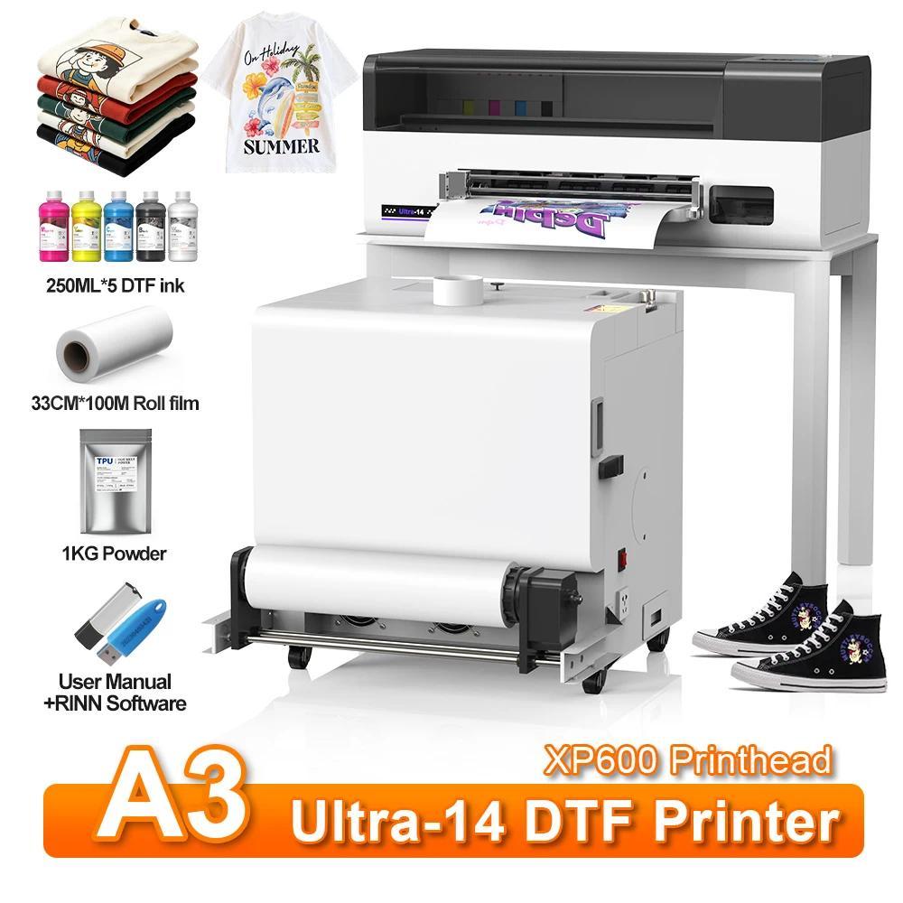 A3+ XP600 DTF Printer Impresora A3 DTF Roll Film Printer Transfer Printer rect To Film Printing TShi