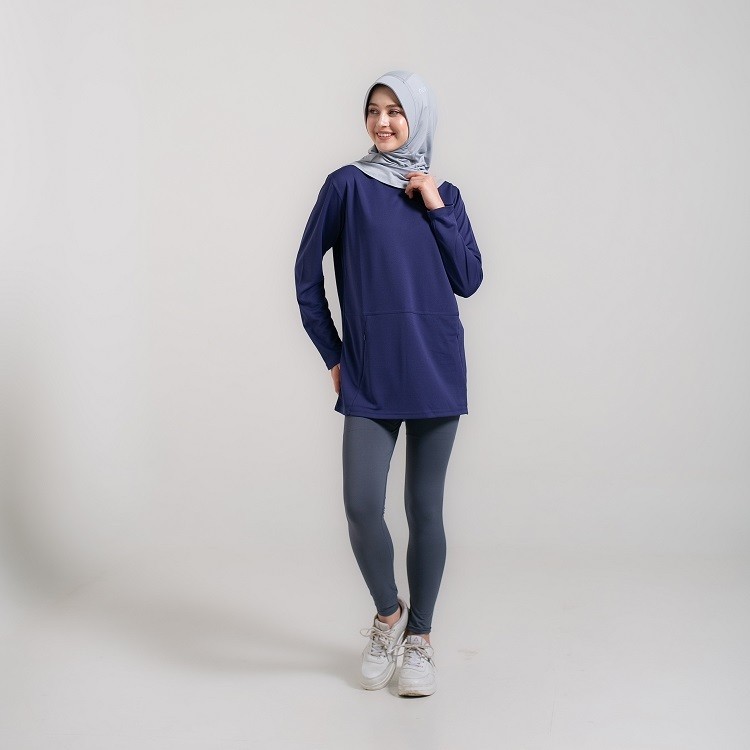 NOORE SPORT HIJAB - Meriliane - Pro Top Baju Olahraga Wanita - Lightweight Quick Dry Breathable - Ru