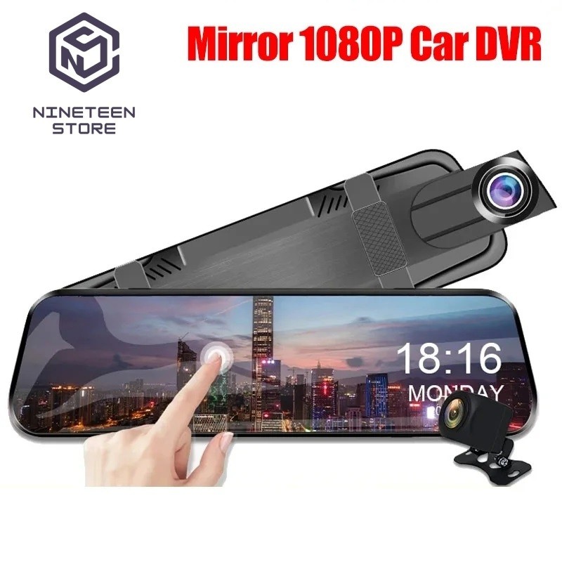 Kamera Mobil Dashcam DVR 10 Inch Sepion Camera Depan Belakang CCTV