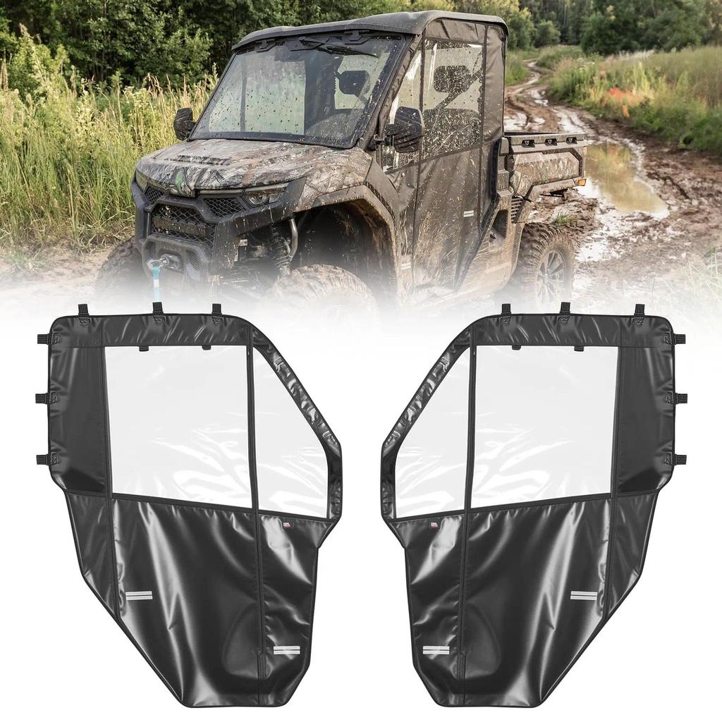 Soft Full Doors Water-Resistant Cab Enclosure Upgrade YKK Zipper Full Windshield Panel 2 Doors for C