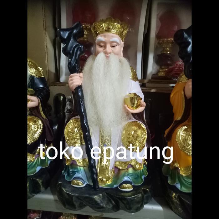 patung dewa bumi 5 warna ukuran 16 inch fiber - Putih