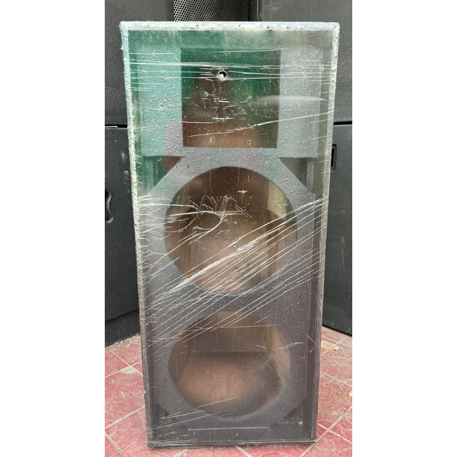 (HARGA TERBAIK) box speaker 12 inch dobel model trapesium lengkap Ram terminal spikon - KUALITAS TER