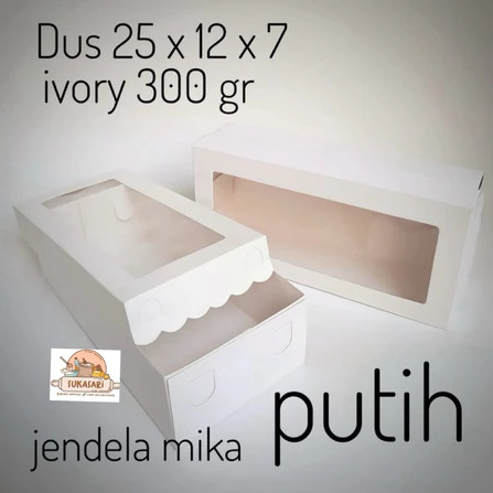 Dus Ivory 25x12x7  cake Box putih ivory