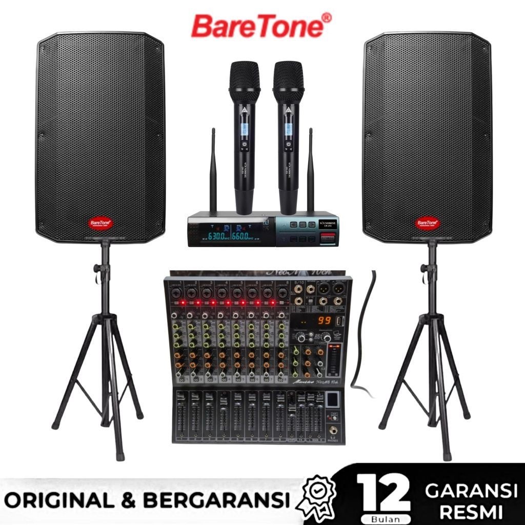 Paket speaker aktif baretone 15 inch 15dx 1000 watt aktiv sound system outdoor