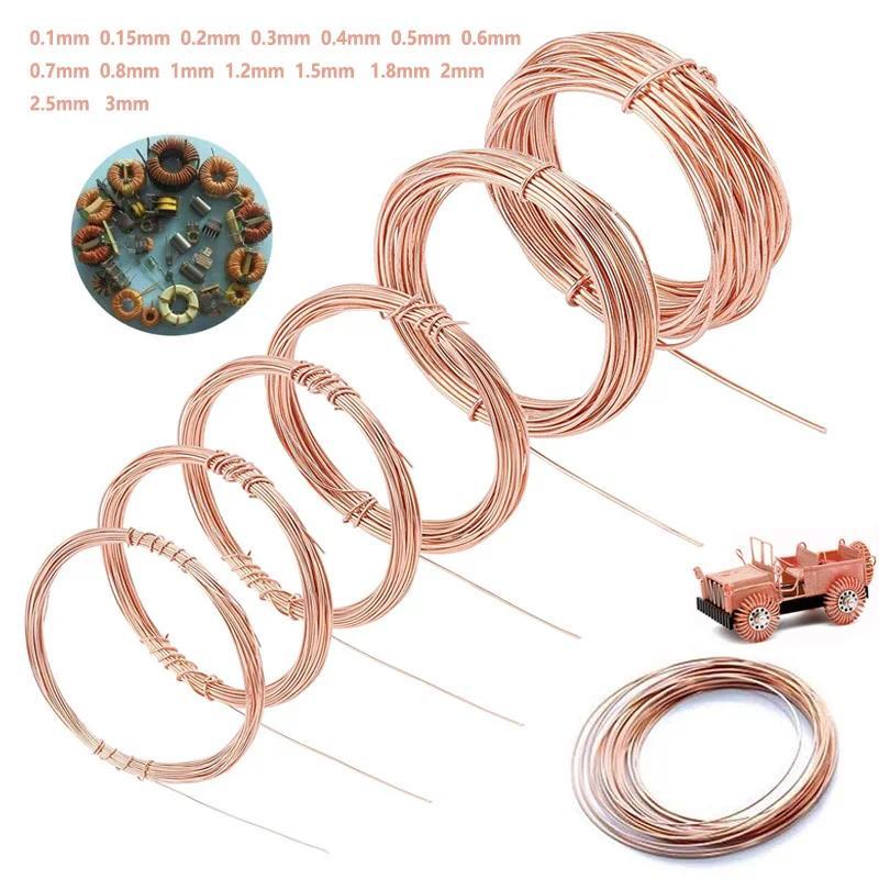 5/10M Copper Wire T2 Copper Coil Conductive Copper Wire, Superfine Copper Wire, Line Bare 0.1 0.15 0