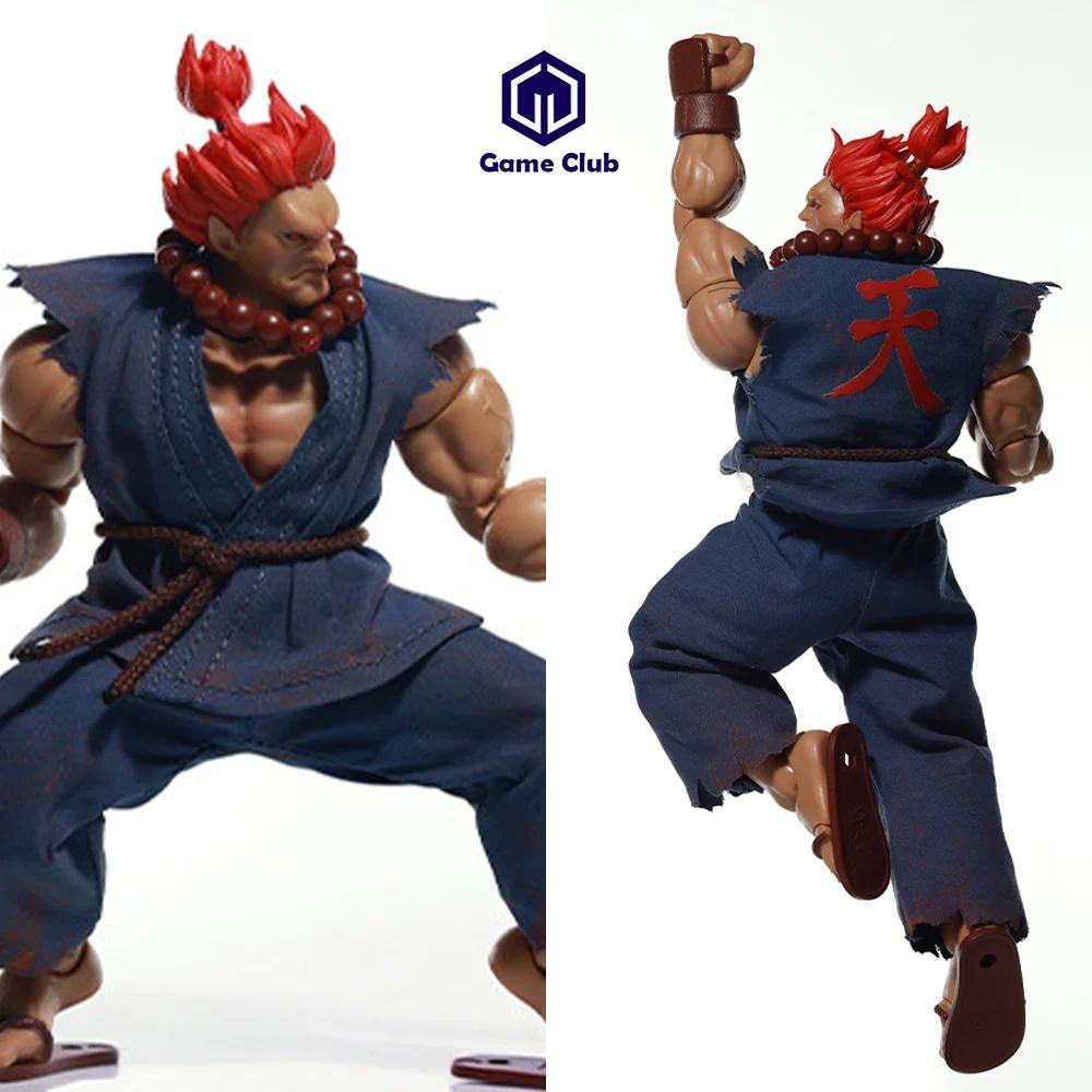 Custom JLDZ 1/12 Male Soldier Jada Toys Street Fighter Cloak Akuma Battle Damage Version Clothing Se