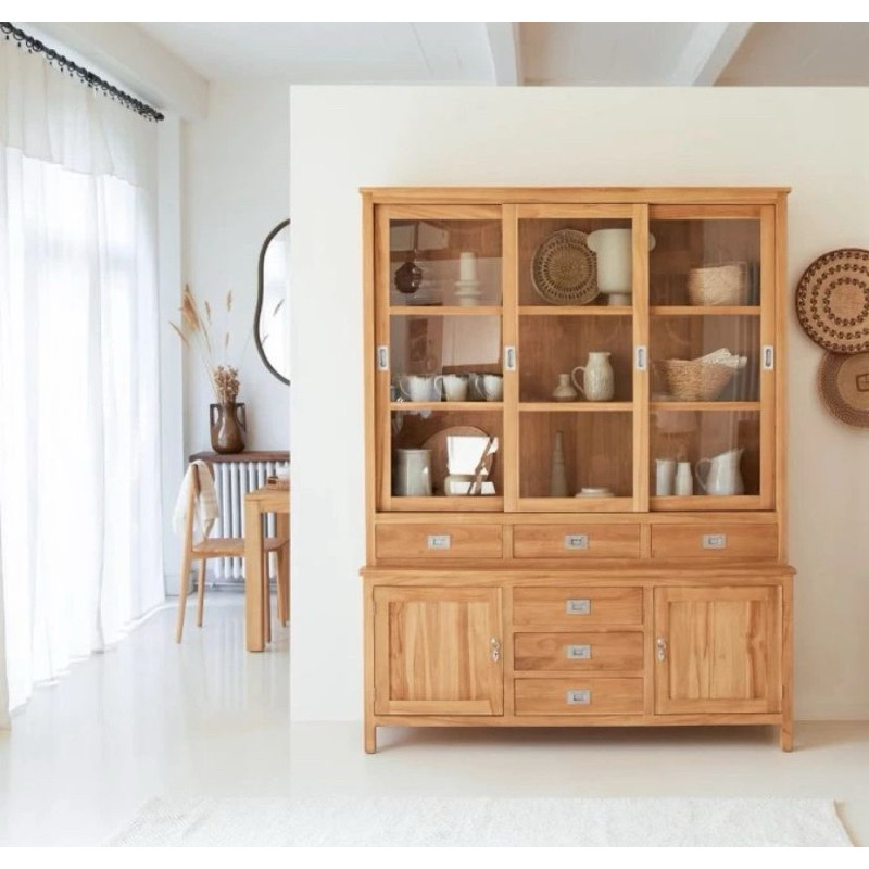 Lemari Display Kayu Jati Lemari Dapur Lemari Pajangan Kayu Jati Lemari Minimalis Kayu Jati