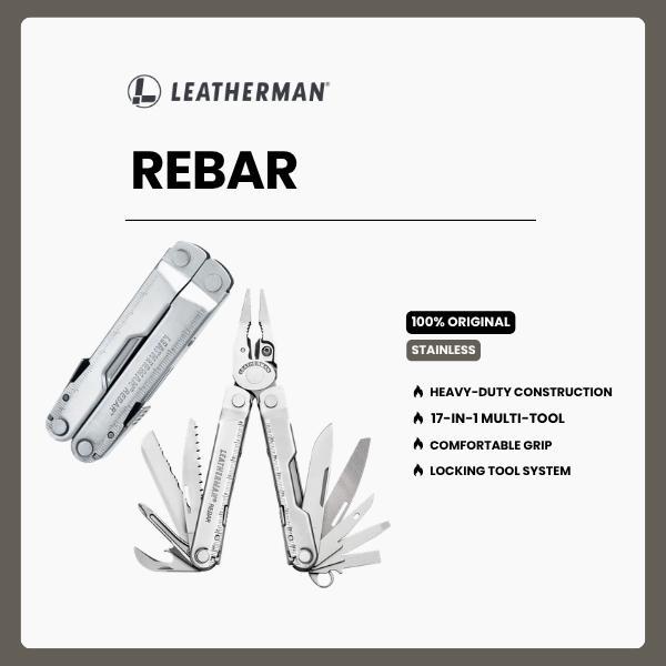 Leatherman REBAR - Pisau Lipat Multifungsi Stainless Steel