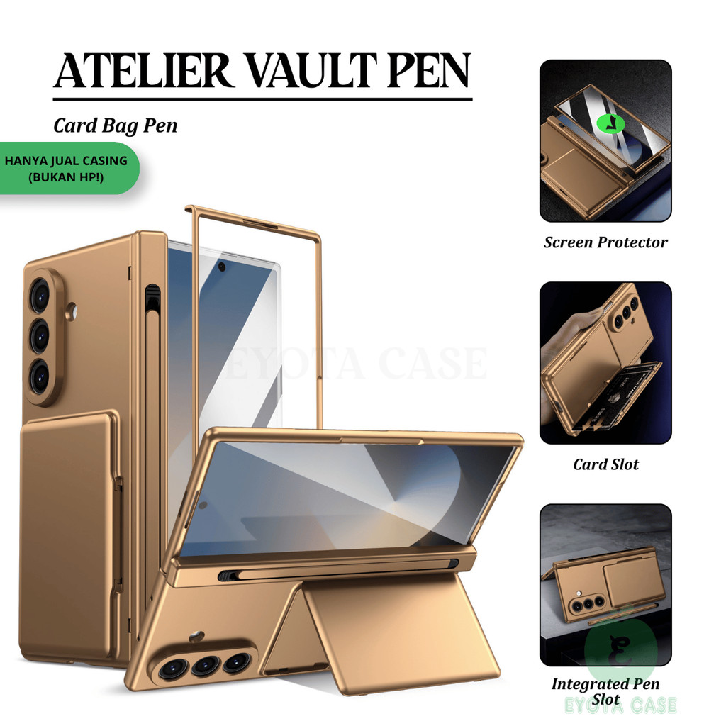 EY-296 Atelier Vault Pen Case For Samsung Galaxy Z Fold 8 Ultra / Z Fold 7 / Z Fold 6 | Casing Premi