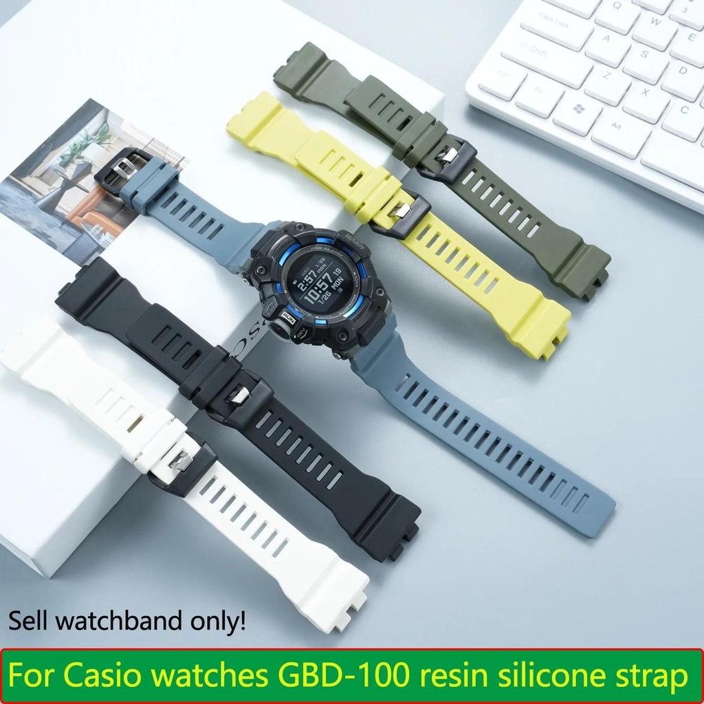 GBD-100 resin watch strap Fit for Casio watches GBD-100-1 GBD-100 sports waterproof silicone watch b