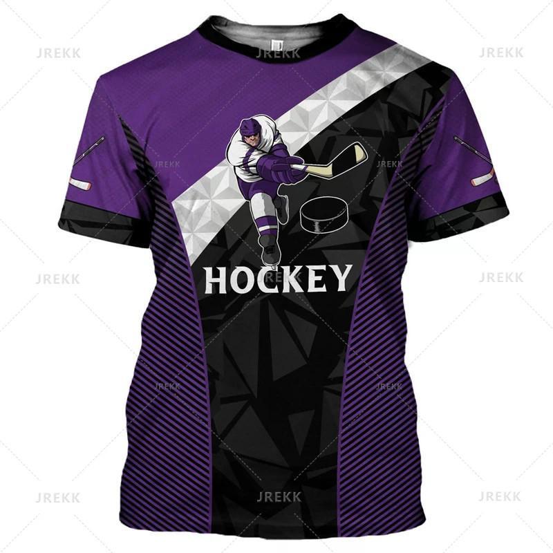 Jersey Hoki Es Hijau Hitam Motif Pemain Olahraga