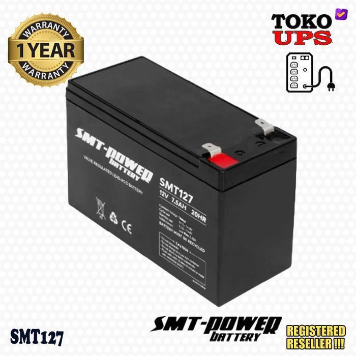 Baterai UPS 12V 7.5ah 7ah SMT 12V 7.5AH - Bubble