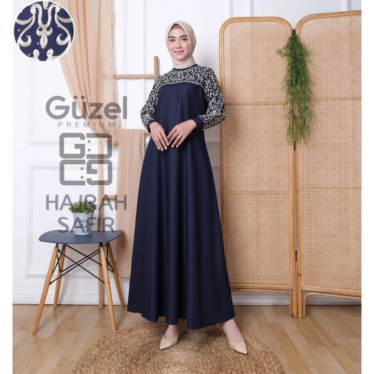 [BISA COD]Gamis Terbaru Original Guzel Bahan Bordir Dan Payet Toyobo Premium Bordiran Dan Payet Deng