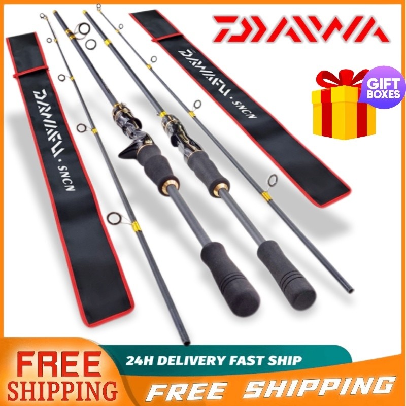 DAIWA Baitcasting Rod Medium Joran Pancing Carbon Lure M Power Fishing Rod Spinning Rod Shrimp Rod  