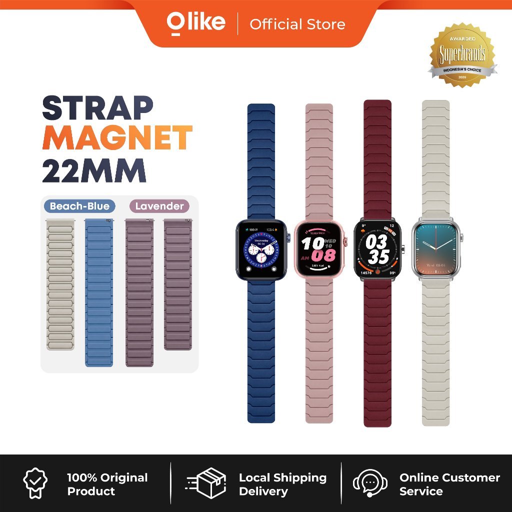 [POA] OLIKE STRAP 22MM ALL METAL MAGNETIC Strap Smartwatch 22mm PREMIUM  AWET ORIGINAL RESMI GARANSI