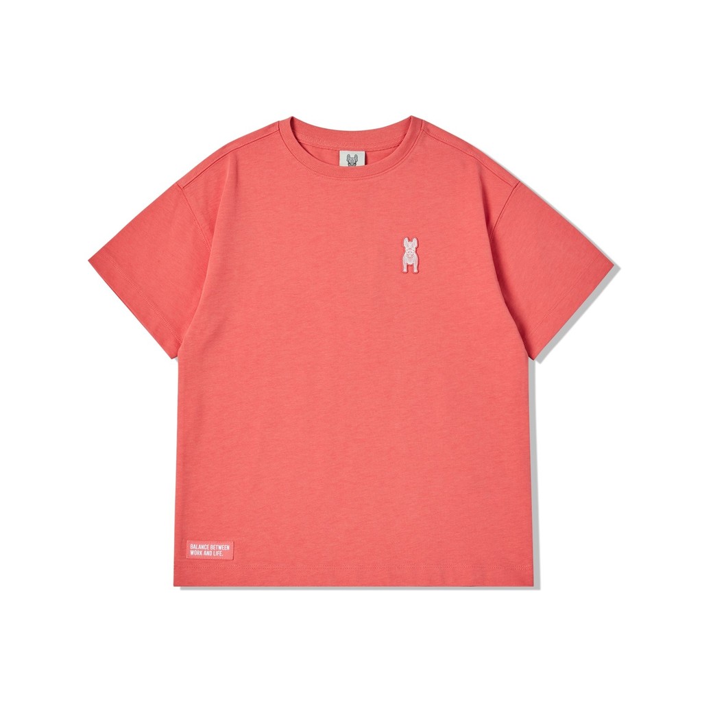LIFEWORK - Kids Sillicone Mini Ladok Wappen Short Sleeve T-Shirt Light Pink - Kaos Pendek Atas Warna