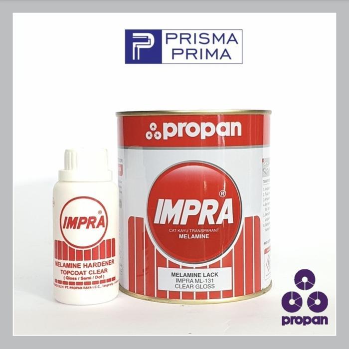 Cat Politur Kayu Impra Melamine ML - 131 Clear Dof Semi Gloss 1 Kg - Clear Gloss - Clear Gloss