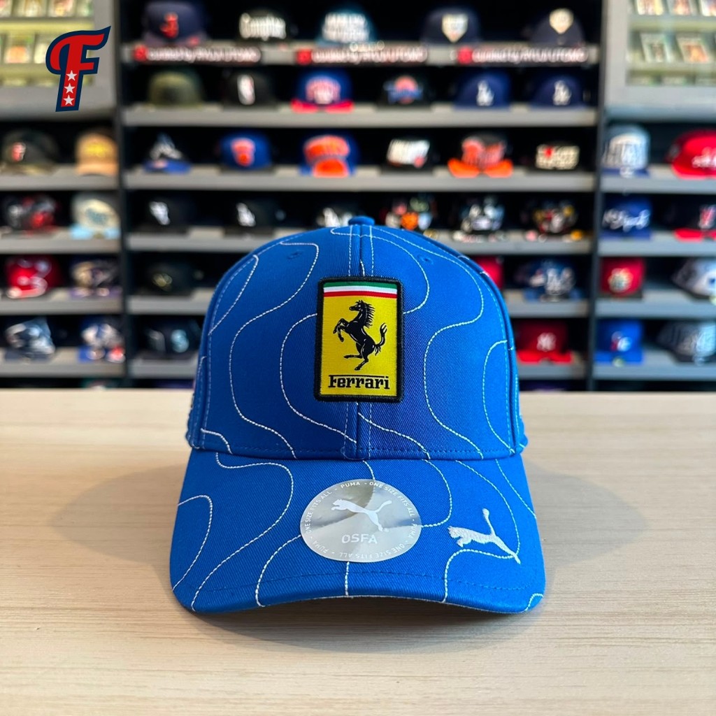Topi F1 Puma Ferrari Blue Dad Cap Original