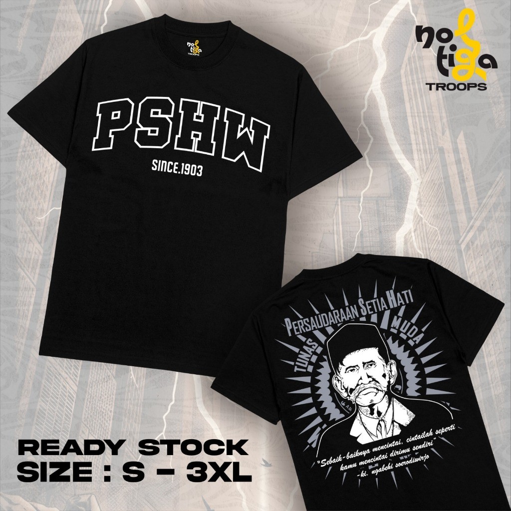 Kaos EYANG SURO PSHW Desain Terbaru Bahan Semi Cotton Combed Premium 100%