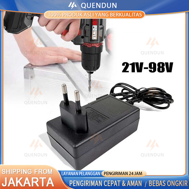 Charger Bor Batrai 21V Sampai 98V Untuk Semua Bor Cordless - 21V - 98V