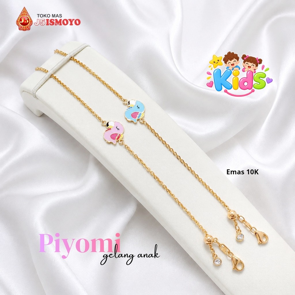 Gelang Emas Mas Asli Model Rantai Serut Anak Piyomi J5 Ismoyo