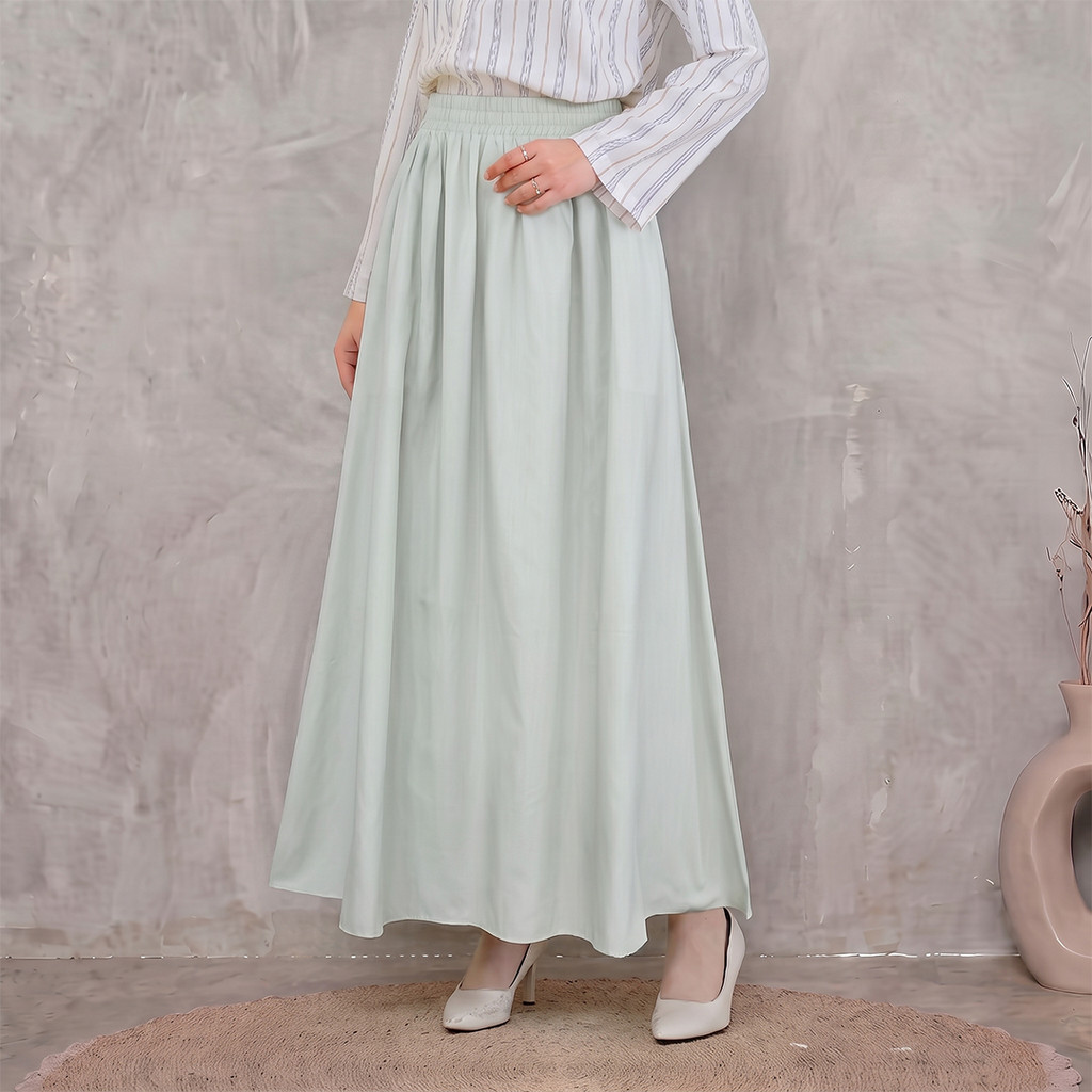 RILLEY - Rok Fazluna | Rok Maxi Wanita Bahan Poplin|
