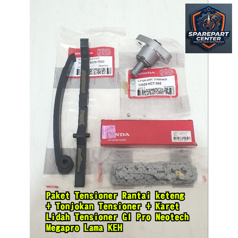 PROMO Paket Tensioner Rantai keteng + Tonjokan Tensioner + Karet Lidah Tensioner Gl Pro Neotech Mega