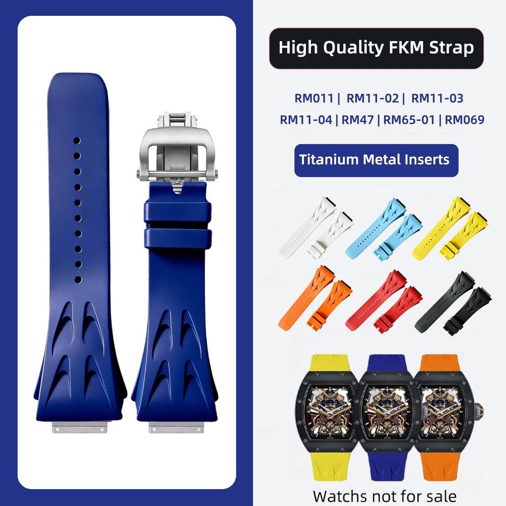 RM011 11-03 RM65-01 Watch Strap | 24mm Fluor Rubber Band for Richard Miller Durable & Lightweight So