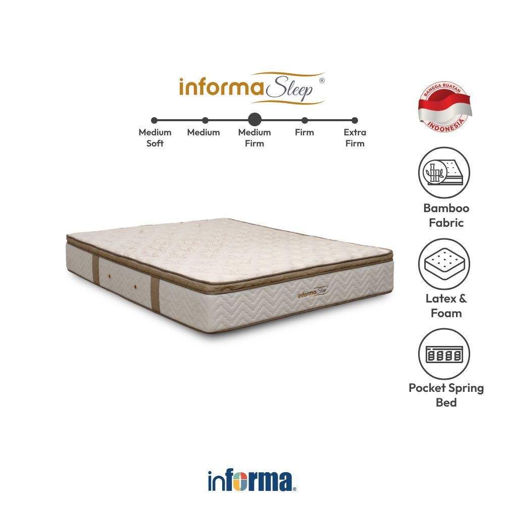 Informa Sleep Pallermo Kasur Pocket Springbed Springbed Mattress Kasur Pegas Saku Spring Mattress Po