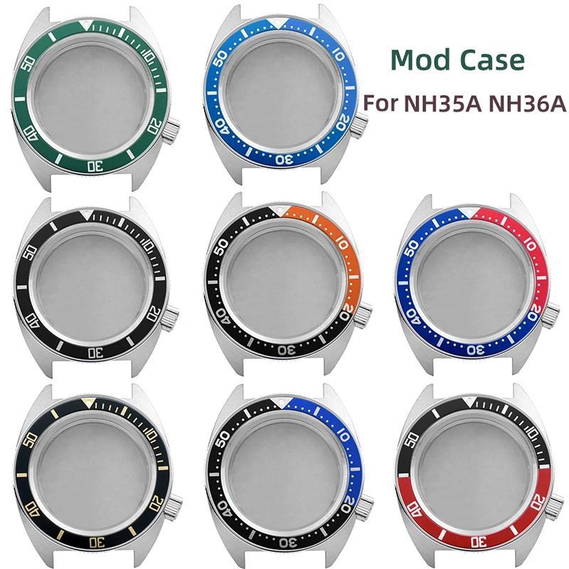 40mm For Seiko No 5 modified Seiko Turtle case movement NH35A NH36A 4R case bezel sapphire glass sca