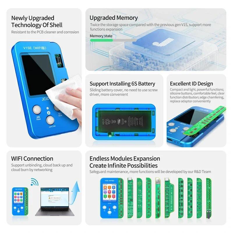 JCID V1SE/V1S Pro Testing Board for Mobile Phone Face ID/Battery/Camera Solution Repair Adapter
