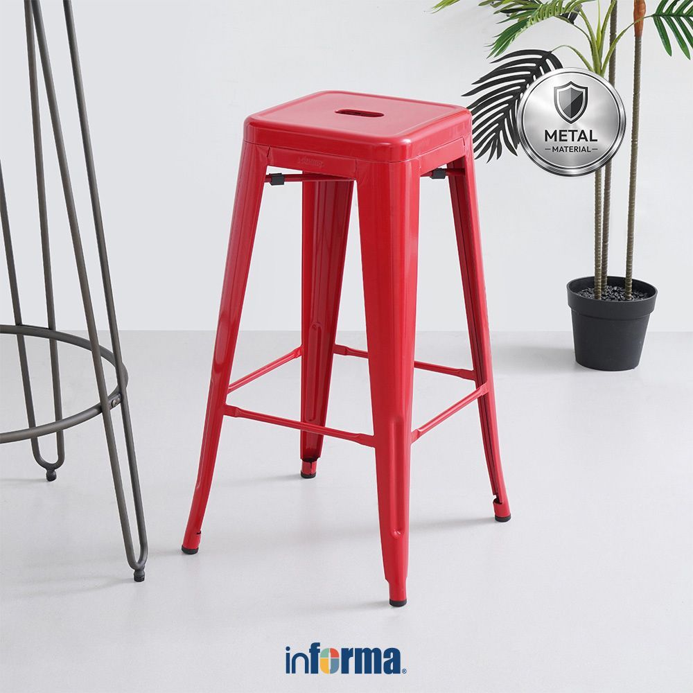 Informa London Z Bangku Bar Metal Bar Stool Kursi Tinggi Barstool Kursi Bar Bangku Tinggi