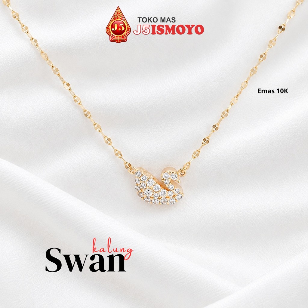 Kalung Emas Wanita Variasi Angsa Swan J5 Ismoyo