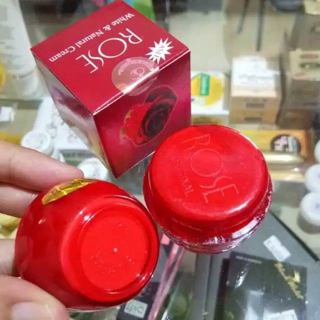 CREAM ROSE ORIGINAL EMBOSS ADA HOLOGRAM - Cream rose emboss asli cream rose