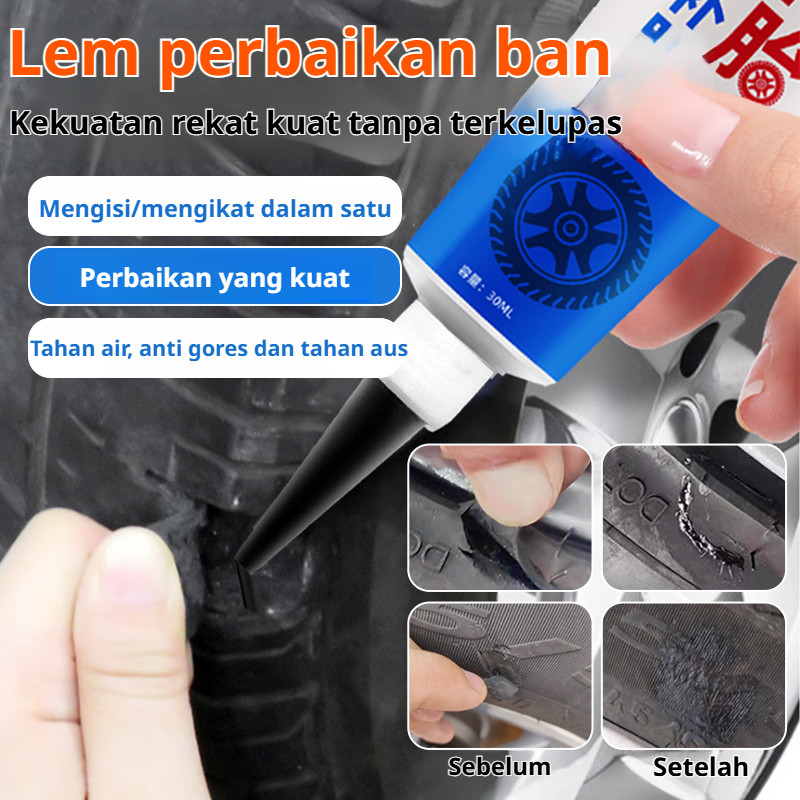 【Kuat Cepat Kering】Lem Perbaikan Goresan Samping Ban Mobil/Lem Perbaikan Retak Kuat/Untuk Memperbaik