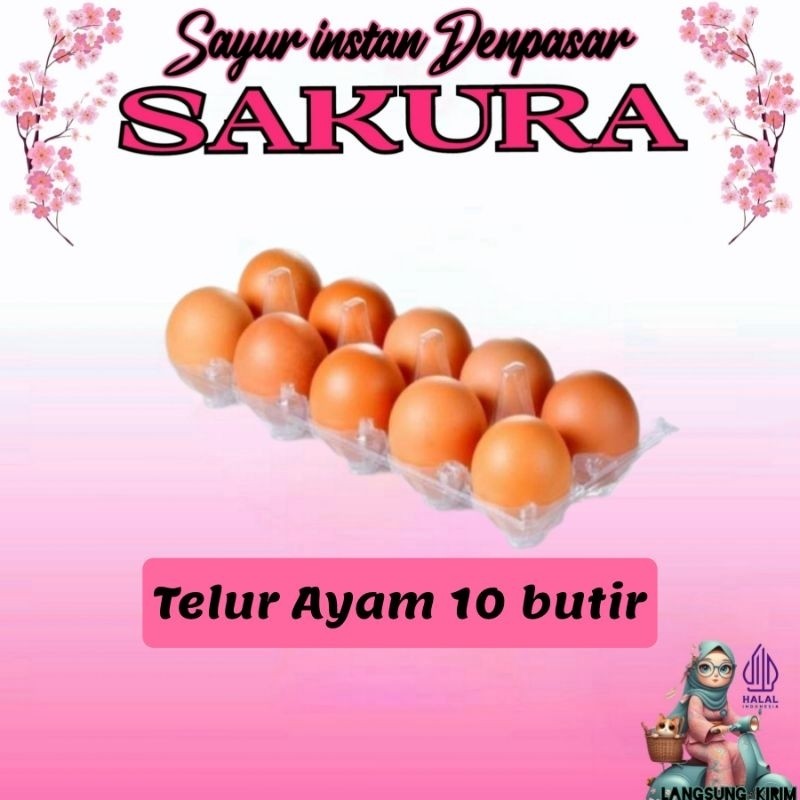 Telur Ayam Merah Potong Sayur Sakura