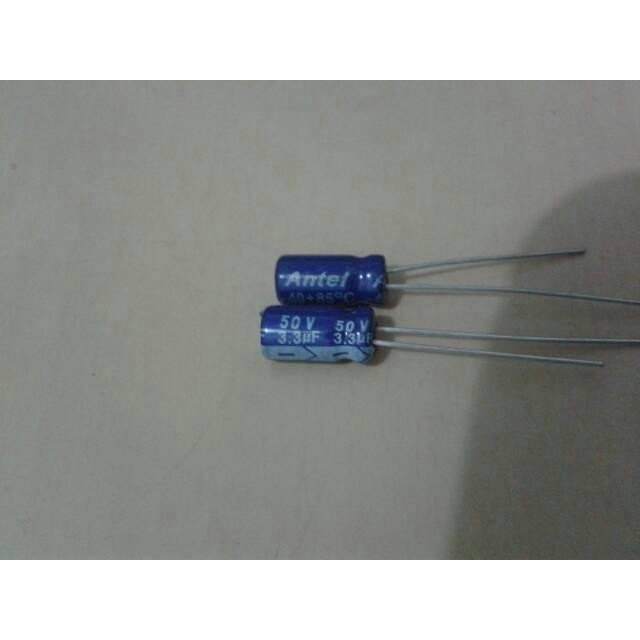 (BACA DESKRIPSI) KAPASITOR / ELCO 3,3uf 3,3 uf 50V