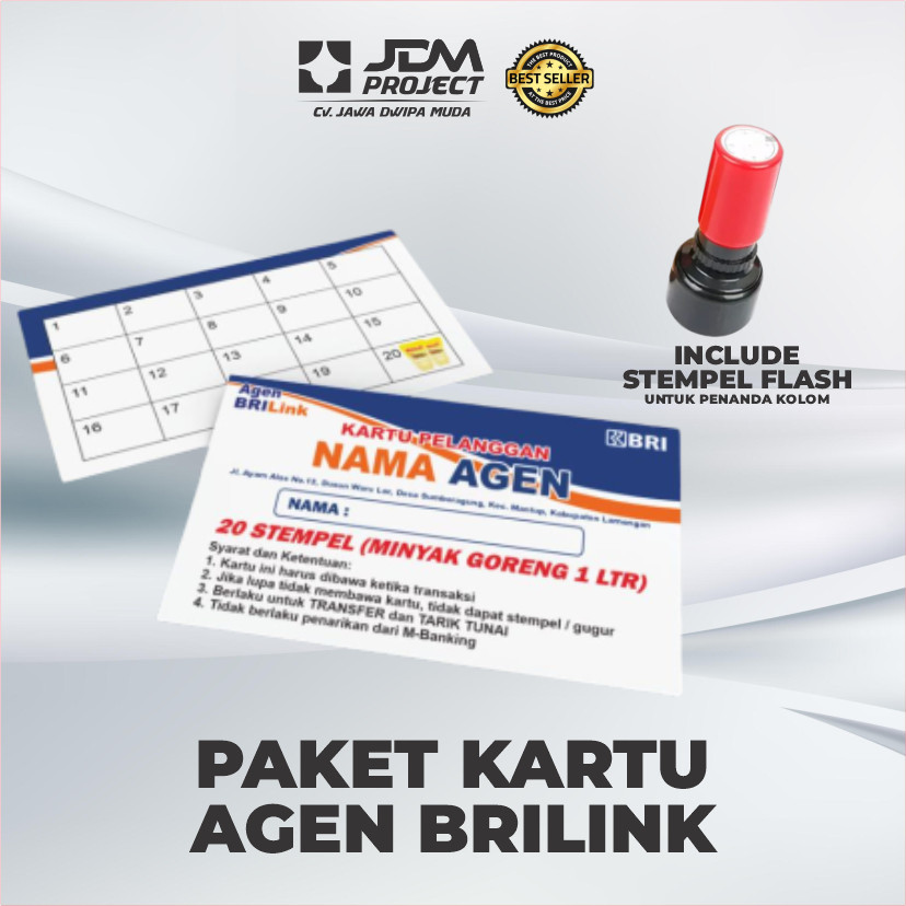 JDM Project - Paket Kartu Nama Member / Kartu Pelanggan Agen BRILink Kertas Cards
