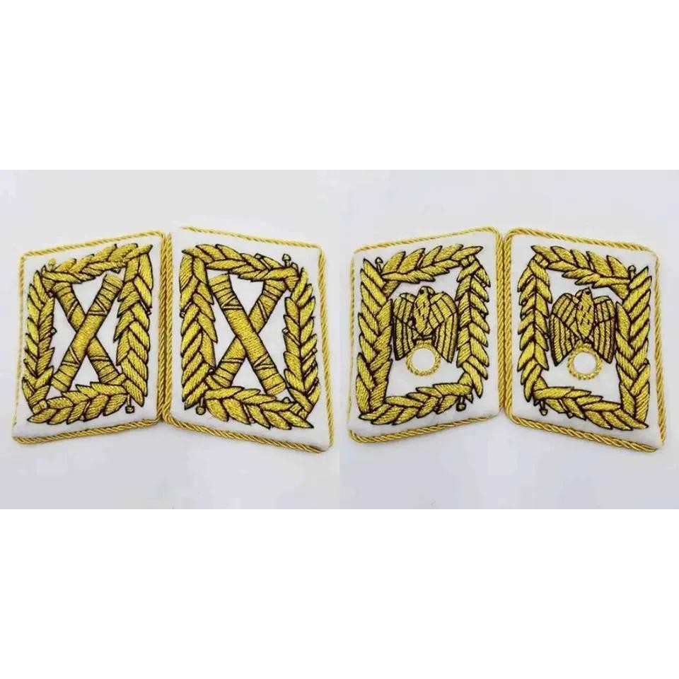 tomwang2012.Epaulettes Shoulder Badges For German Hand Embroidery Bullion Thread Cooper Wire