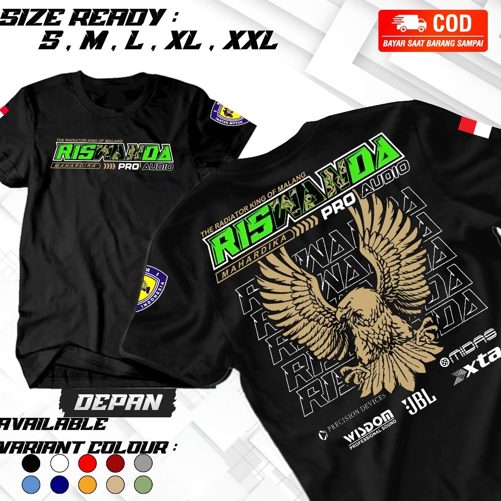 starlightkaos-Baju kaos RISWANDA AUDIO// kaos RISWANDA SOUND SYISTEM// Kaos riswanda big size jumbo