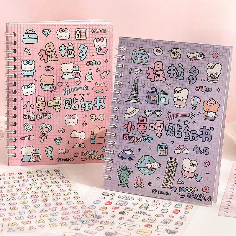 Kawaii Kpop Decorative Sticker Book Washi Paper Journal DIY Material Decoration Stickers Scrapbookin