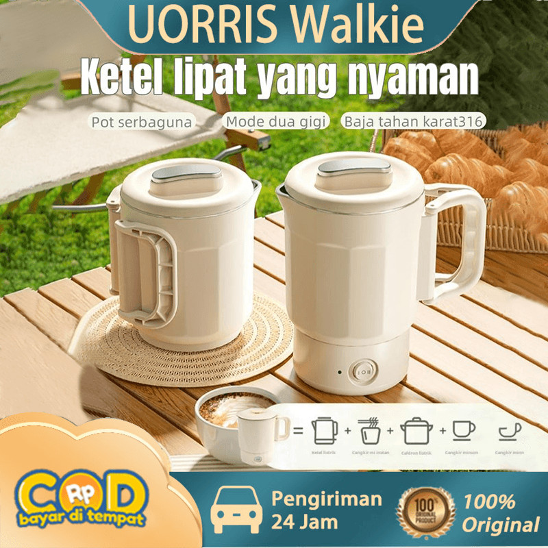 COD Teko Listrik Lipat Portable 800ml Ketel Elektrik Mini Serbaguna untuk Travelling Masak Air Ketel