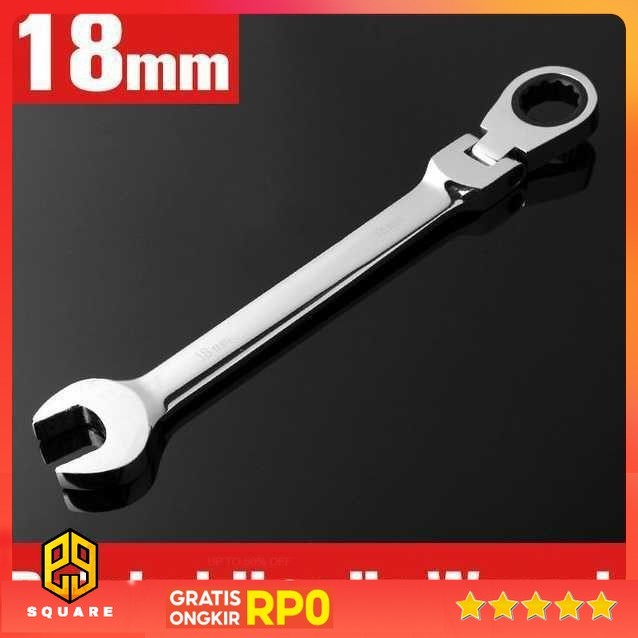 OLOEY Kunci Pas Dual Head Combination Ratchet Wrench Flexible Head - CL6-24 Original 99 Square