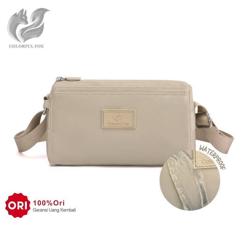 SUNIMPERIOR COLOURFUL FOX 0427 Tas Selempang Wanita Sling Bag Wanita Shoulder Bag Wanita Bahan Anti 