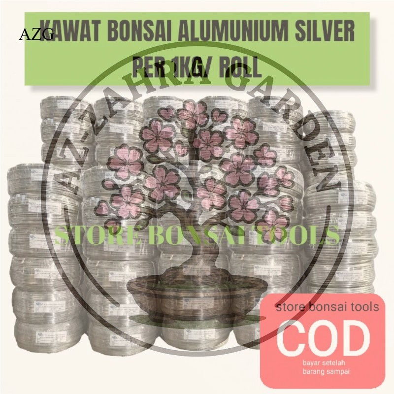 AZG- KAWAT BONSAI ALUMUNIUM SILVER PER 1KG/ROLL